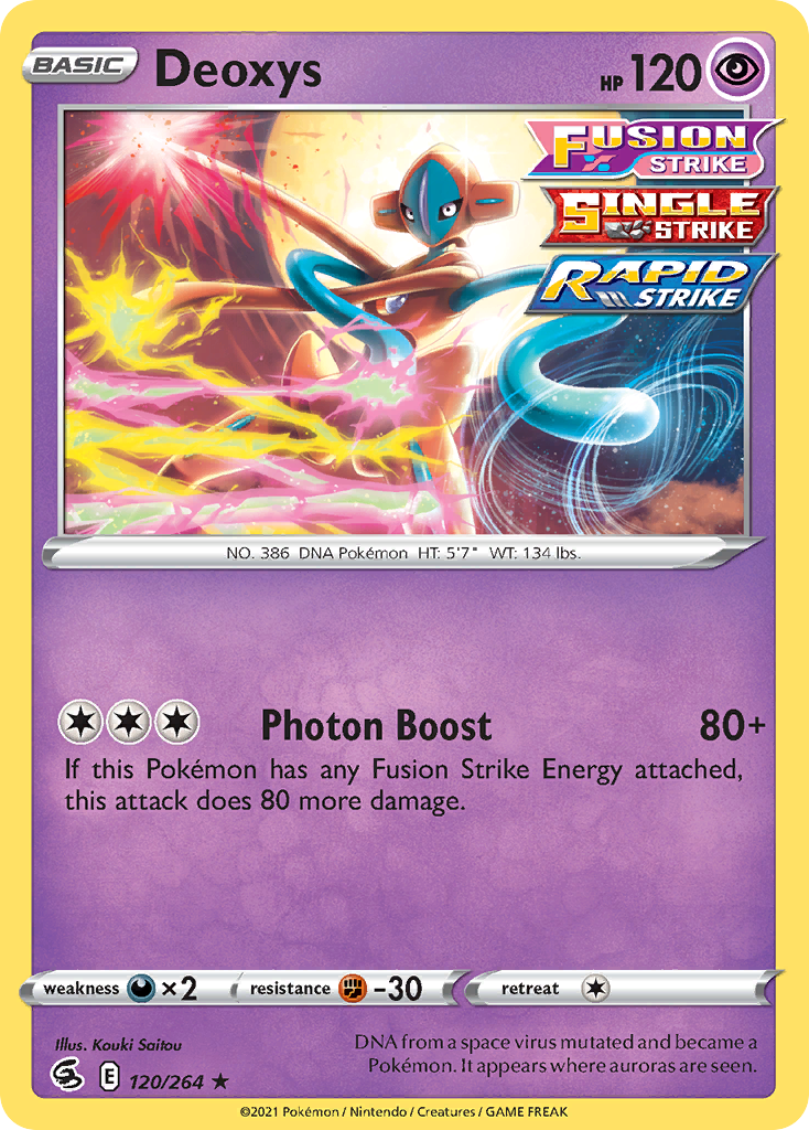 Deoxys (120/264) (Theme Deck Exclusive) [Sword & Shield: Fusion Strike] | Eastridge Sports Cards & Games