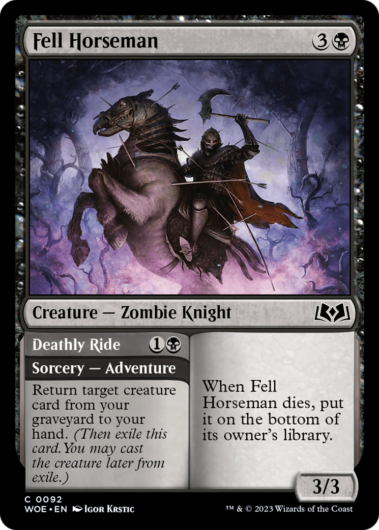 Fell Horseman // Deathly Ride [Wilds of Eldraine] | Eastridge Sports Cards & Games