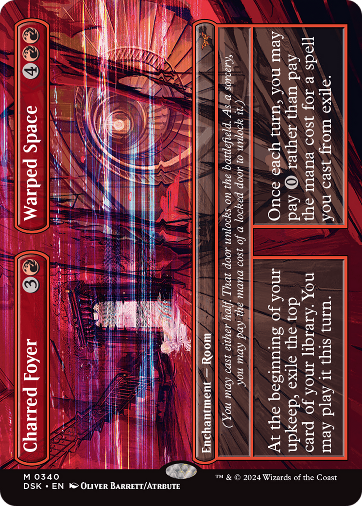 Charred Foyer // Warped Space (Borderless) [Duskmourn: House of Horror] | Eastridge Sports Cards & Games