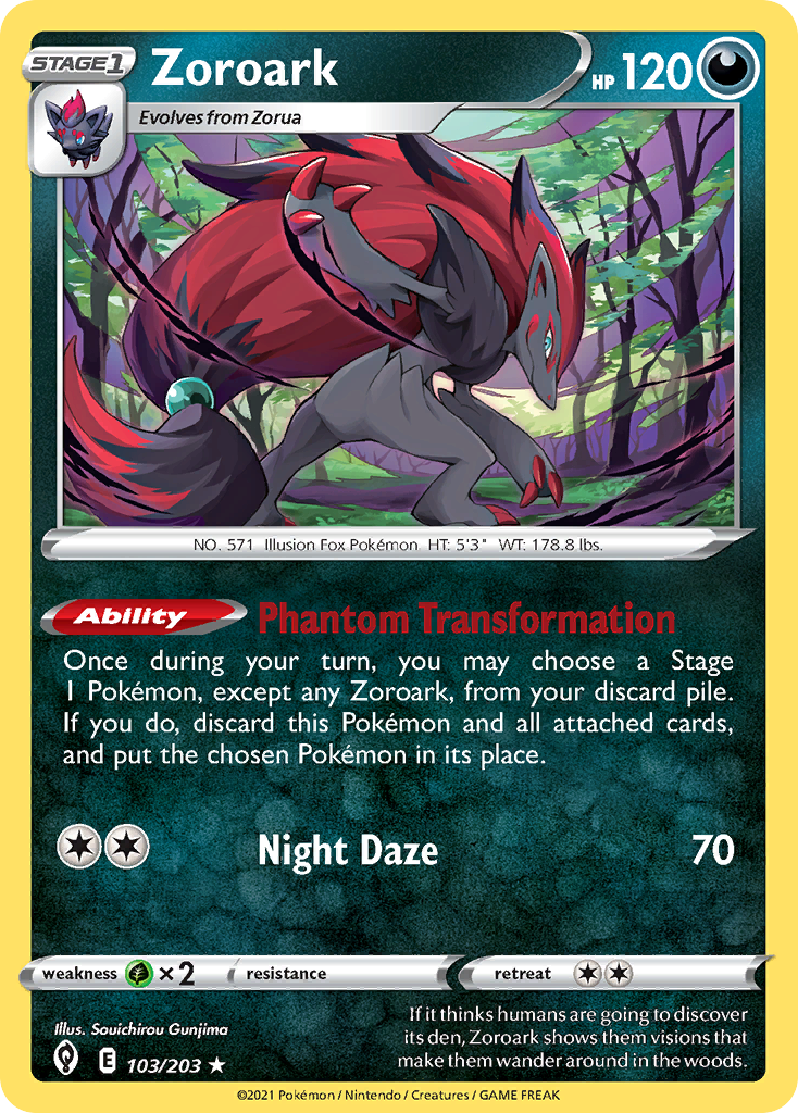 Zoroark (103/203) (Theme Deck Exclusive) [Sword & Shield: Evolving Skies] | Eastridge Sports Cards & Games