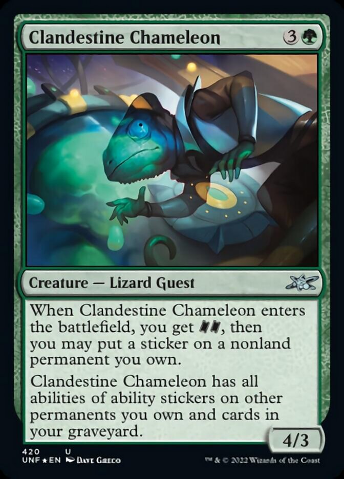 Clandestine Chameleon (Galaxy Foil) [Unfinity] | Eastridge Sports Cards & Games