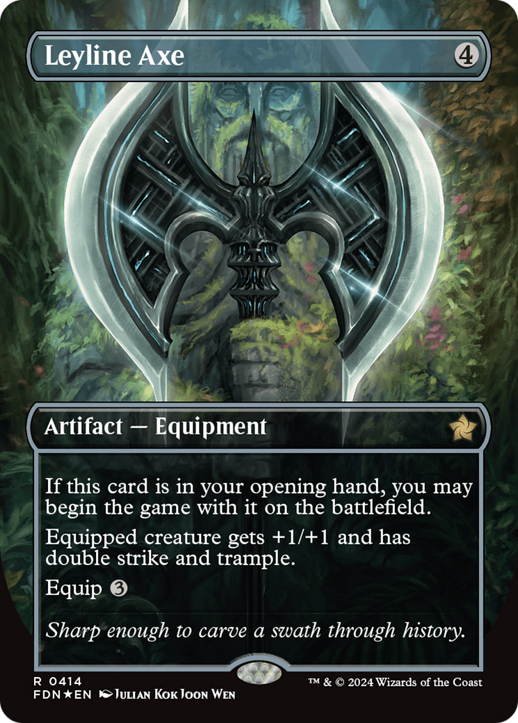 Leyline Axe (Borderless) (Mana Foil) [Foundations] | Eastridge Sports Cards & Games