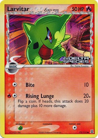 Larvitar (73/113) (Delta Species) (Stamped) [EX: Delta Species] | Eastridge Sports Cards & Games