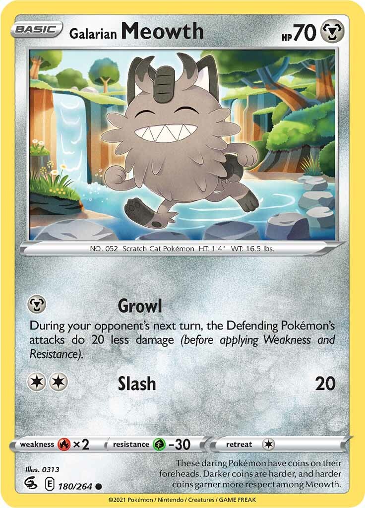 Galarian Meowth (180/264) [Sword & Shield: Fusion Strike] | Eastridge Sports Cards & Games