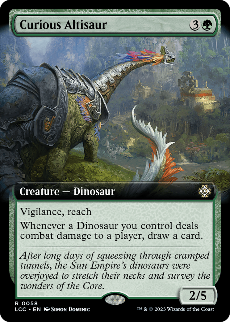 Curious Altisaur (Extended Art) [The Lost Caverns of Ixalan Commander] | Eastridge Sports Cards & Games