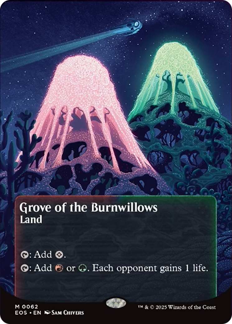 Grove of the Burnwillows (0062) (Borderless) [Edge of Eternities: Stellar Sights] | Eastridge Sports Cards & Games