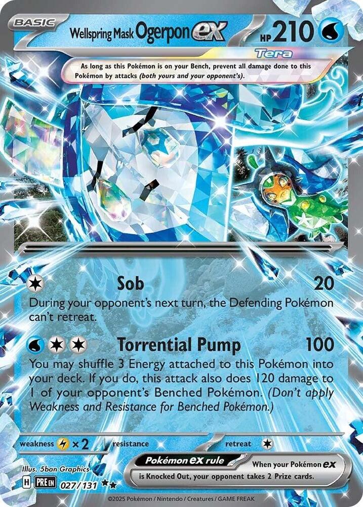 Wellspring Mask Ogerpon ex (027/131) [Scarlet & Violet: Prismatic Evolutions] | Eastridge Sports Cards & Games