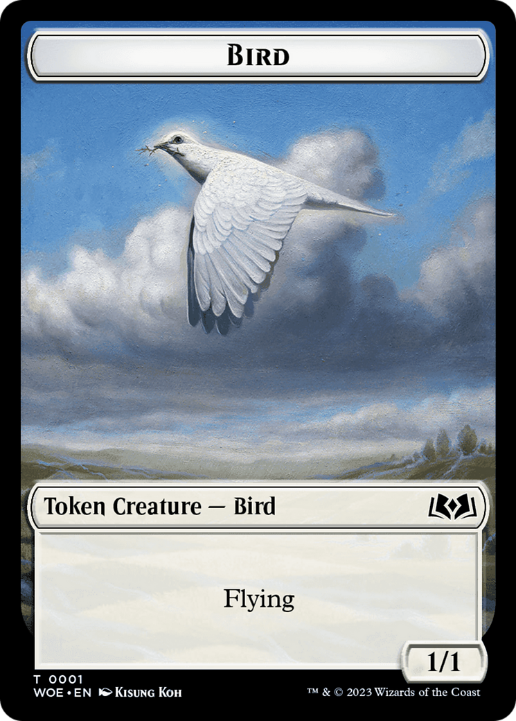 Bird // Food (0013) Double-Sided Token [Wilds of Eldraine Tokens] | Eastridge Sports Cards & Games