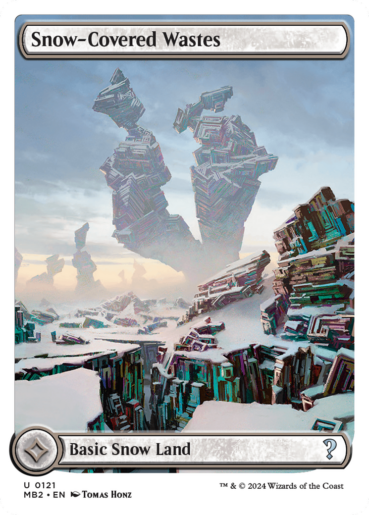 Snow-Covered Wastes (White Border) [Mystery Booster 2] | Eastridge Sports Cards & Games