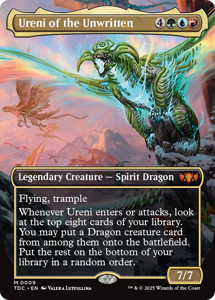 Ureni of the Unwritten (Borderless) [Tarkir: Dragonstorm Commander] | Eastridge Sports Cards & Games