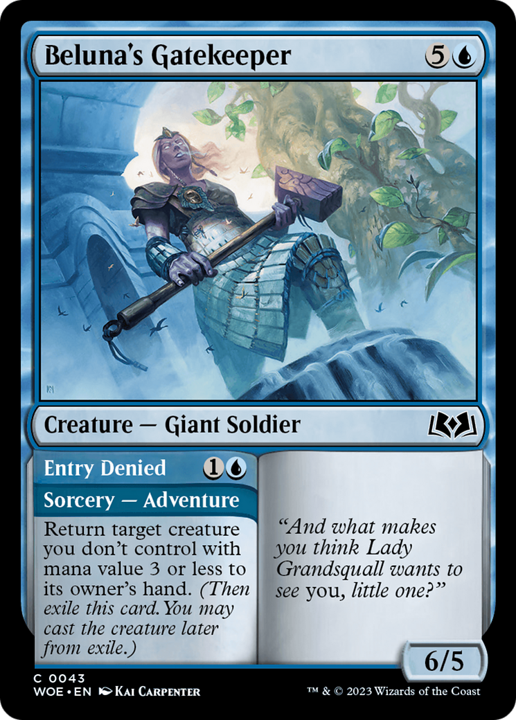 Beluna's Gatekeeper // Entry Denied [Wilds of Eldraine] | Eastridge Sports Cards & Games