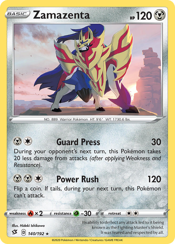 Zamazenta (140/192) (Cracked Ice Holo) (Theme Deck Exclusive) [Sword & Shield: Rebel Clash] | Eastridge Sports Cards & Games