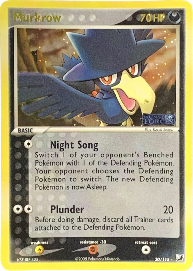 Murkrow (30/115) (Stamped) [EX: Unseen Forces] | Eastridge Sports Cards & Games