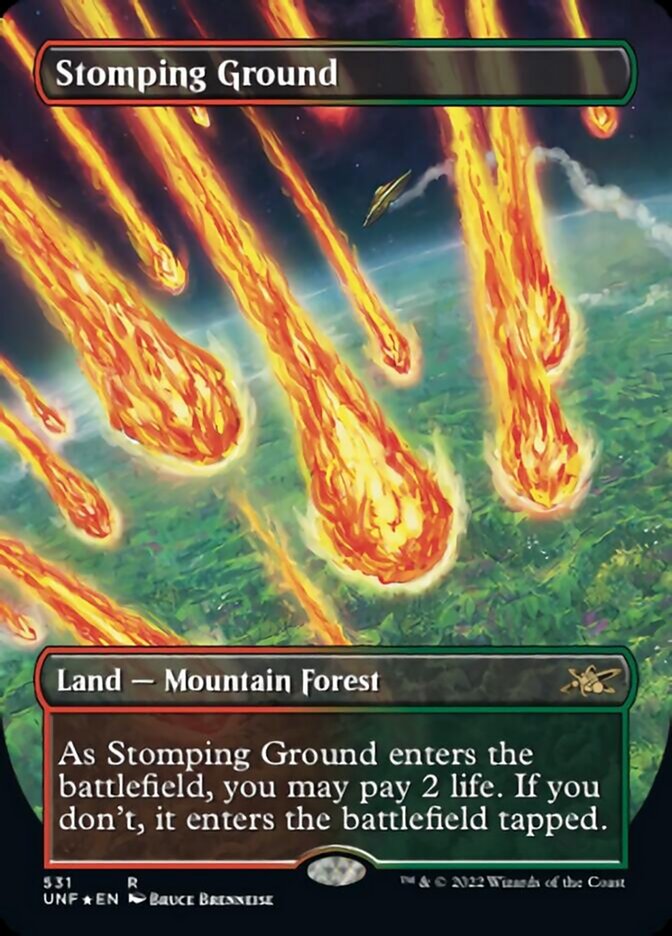 Stomping Ground (Borderless) (Galaxy Foil) [Unfinity] | Eastridge Sports Cards & Games