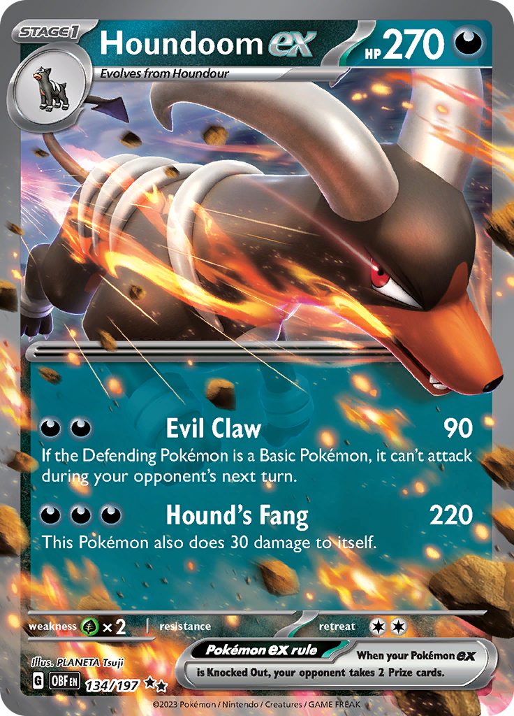 Houndoom ex (134/197) [Scarlet & Violet: Obsidian Flames] | Eastridge Sports Cards & Games