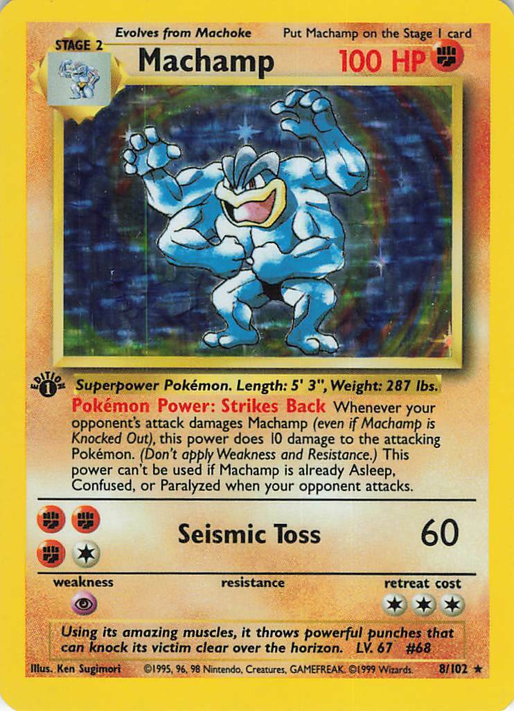 Machamp (8/102) (Shadowed Border) [Base Set 1st Edition] | Eastridge Sports Cards & Games