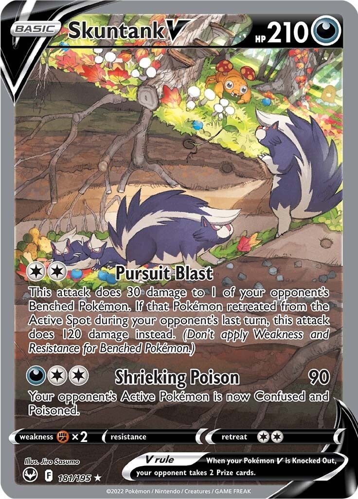 Skuntank V (181/195) [Sword & Shield: Silver Tempest] | Eastridge Sports Cards & Games