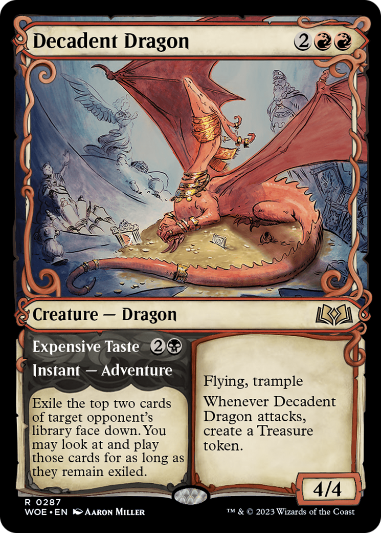 Decadent Dragon // Expensive Taste (Showcase) [Wilds of Eldraine] | Eastridge Sports Cards & Games