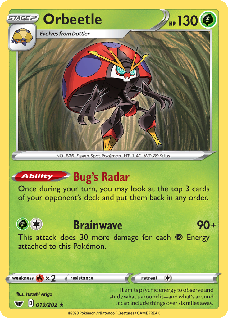 Orbeetle (019/202) [Sword & Shield: Base Set] | Eastridge Sports Cards & Games