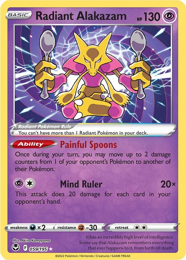 Radiant Alakazam (059/195) [Sword & Shield: Silver Tempest] | Eastridge Sports Cards & Games