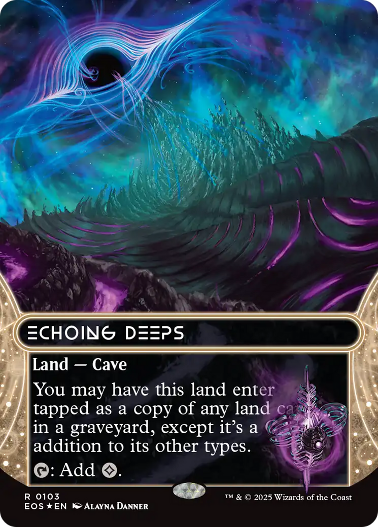 Echoing Deeps (0103) (Borderless) (Galaxy Foil) [Edge of Eternities: Stellar Sights] | Eastridge Sports Cards & Games