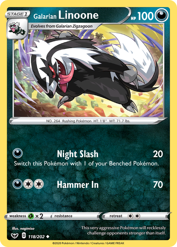 Galarian Linoone (118/202) [Sword & Shield: Base Set] | Eastridge Sports Cards & Games