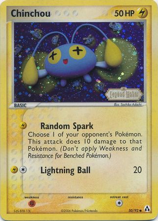 Chinchou (50/92) (Stamped) [EX: Legend Maker] | Eastridge Sports Cards & Games