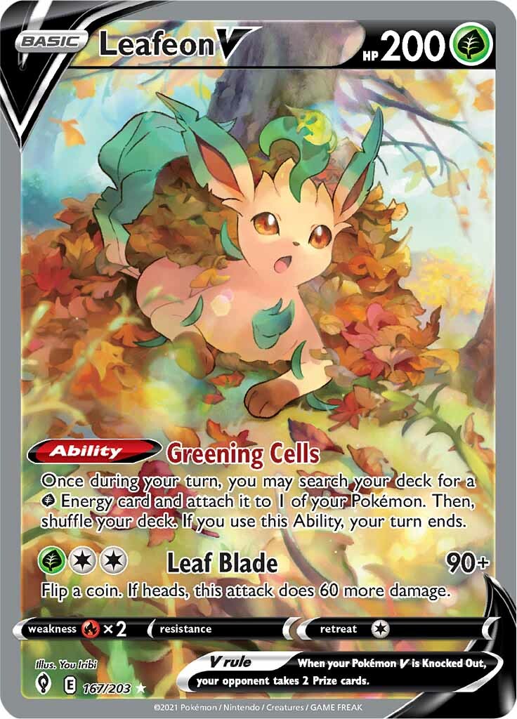 Leafeon V (167/203) [Sword & Shield: Evolving Skies] | Eastridge Sports Cards & Games