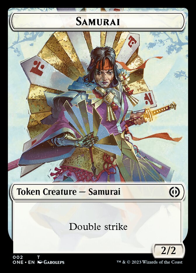 Phyrexian Mite (011) // Samurai Double-Sided Token [Phyrexia: All Will Be One Tokens] | Eastridge Sports Cards & Games