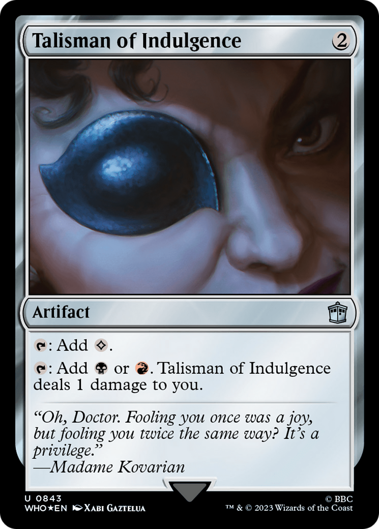 Talisman of Indulgence (Surge Foil) [Doctor Who] | Eastridge Sports Cards & Games