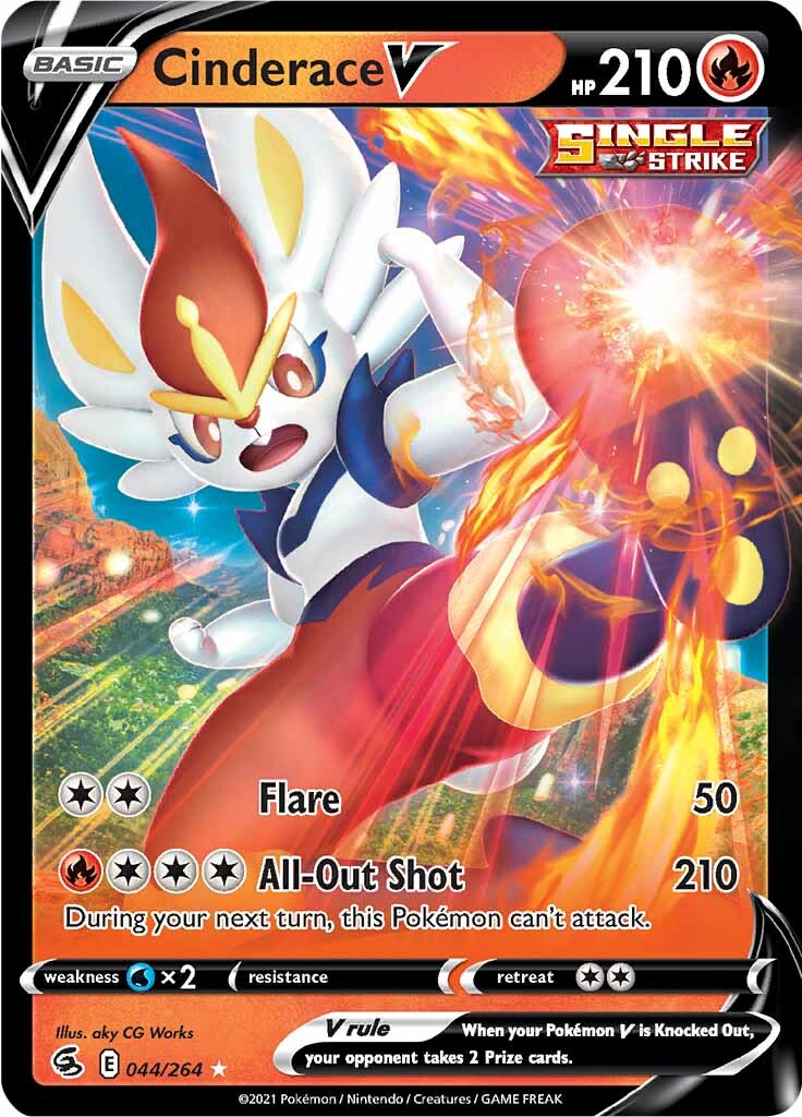 Cinderace V (044/264) [Sword & Shield: Fusion Strike] | Eastridge Sports Cards & Games