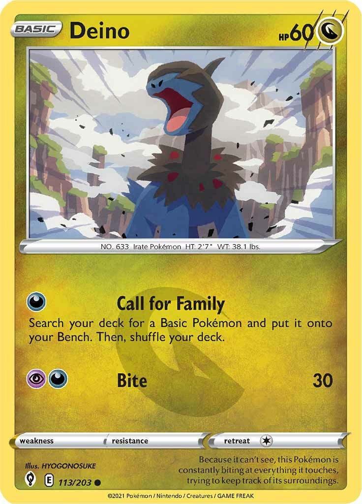 Deino (113/203) [Sword & Shield: Evolving Skies] | Eastridge Sports Cards & Games