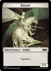 Knight // Food (0013) Double-Sided Token [Wilds of Eldraine Tokens] | Eastridge Sports Cards & Games