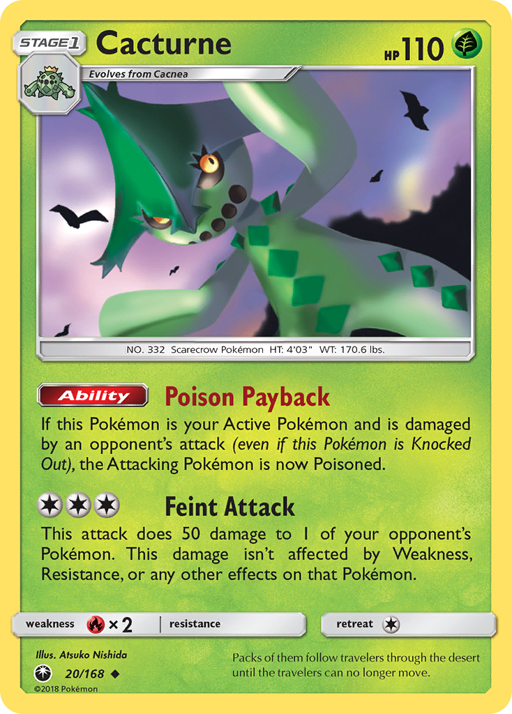 Cacturne (20/168) [Sun & Moon: Celestial Storm] | Eastridge Sports Cards & Games