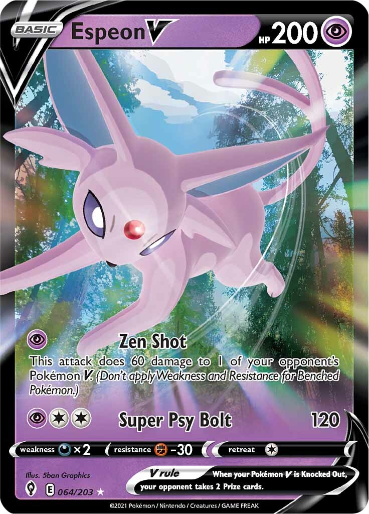 Espeon V (064/203) [Sword & Shield: Evolving Skies] | Eastridge Sports Cards & Games