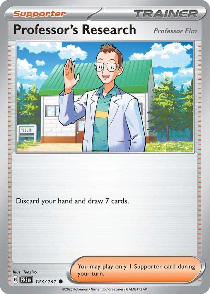 Professor's Research (123/131) [Professor Elm] [Scarlet & Violet: Prismatic Evolutions] | Eastridge Sports Cards & Games