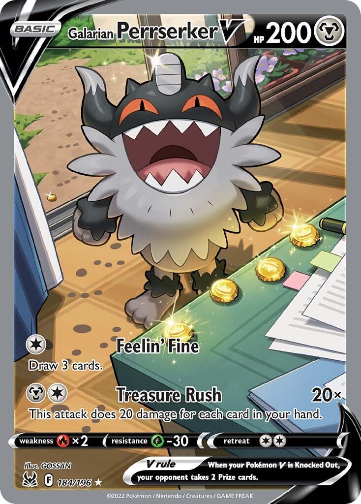 Galarian Perrserker V (184/196) [Sword & Shield: Lost Origin] | Eastridge Sports Cards & Games