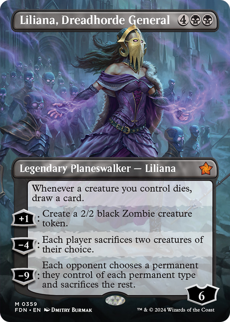 Liliana, Dreadhorde General (Borderless) [Foundations] | Eastridge Sports Cards & Games