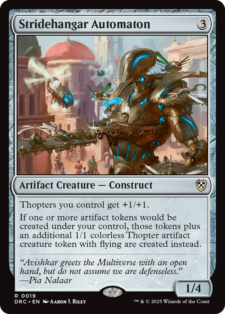 Stridehangar Automaton [Aetherdrift Commander] | Eastridge Sports Cards & Games