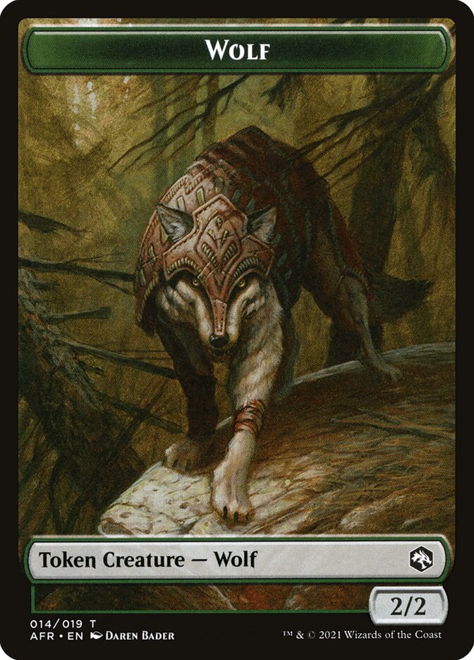 Wolf // Lolth, Spider Queen Emblem Double-Sided Token [Dungeons & Dragons: Adventures in the Forgotten Realms Tokens] | Eastridge Sports Cards & Games