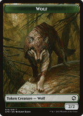 Wolf // Guenhwyvar Double-Sided Token [Dungeons & Dragons: Adventures in the Forgotten Realms Tokens] | Eastridge Sports Cards & Games