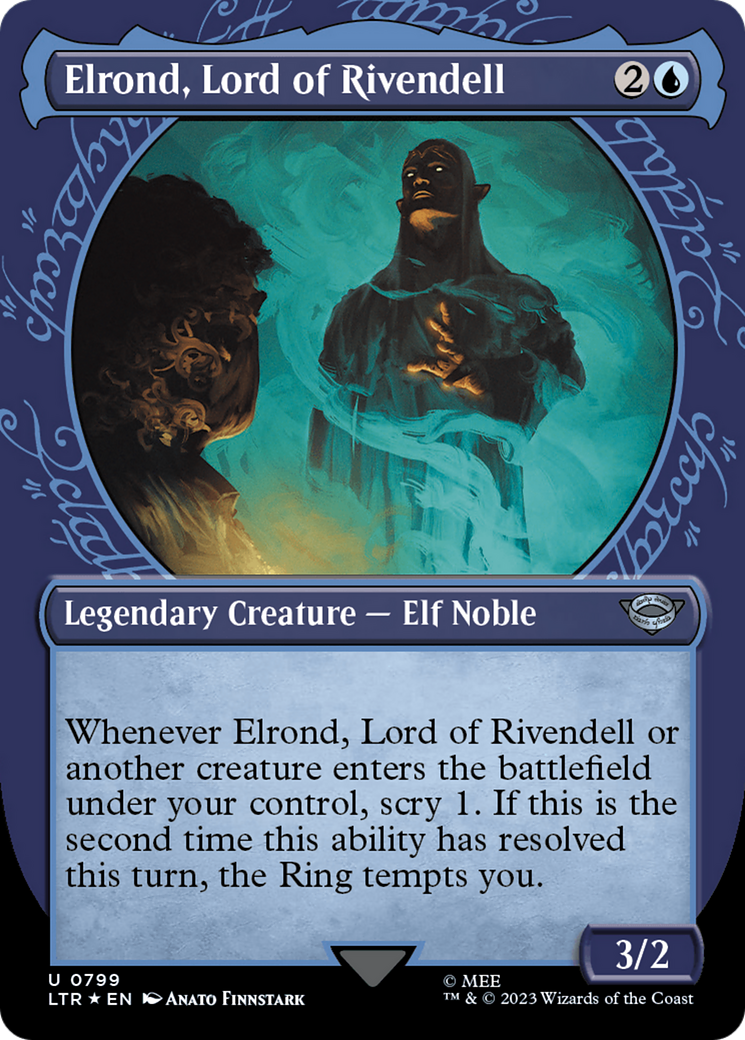 Elrond, Lord of Rivendell (Showcase) (Surge Foil) [The Lord of the Rings: Tales of Middle-Earth] | Eastridge Sports Cards & Games