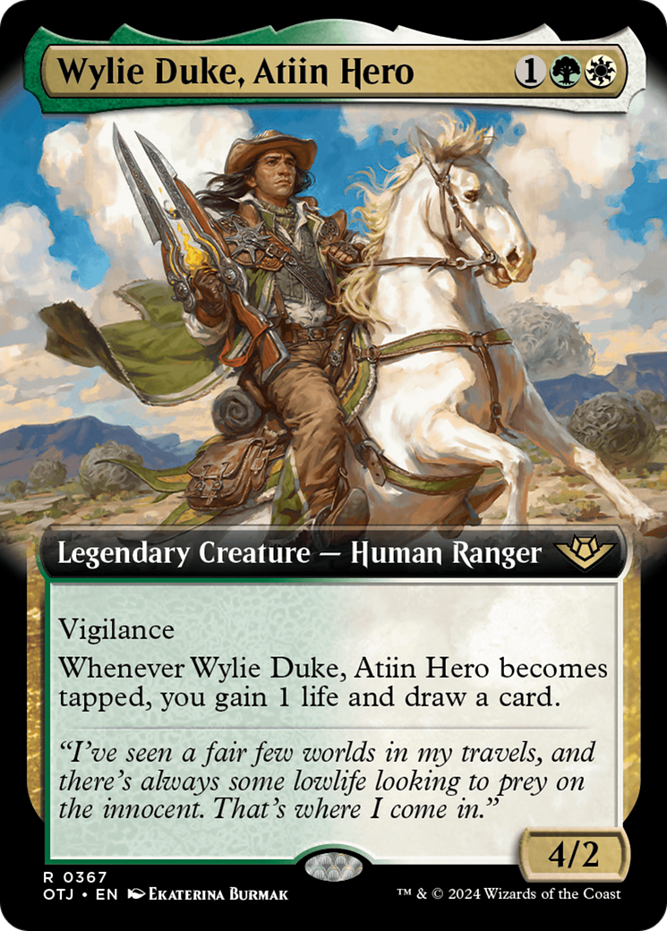 Wylie Duke, Atiin Hero (Extended Art) [Outlaws of Thunder Junction] | Eastridge Sports Cards & Games
