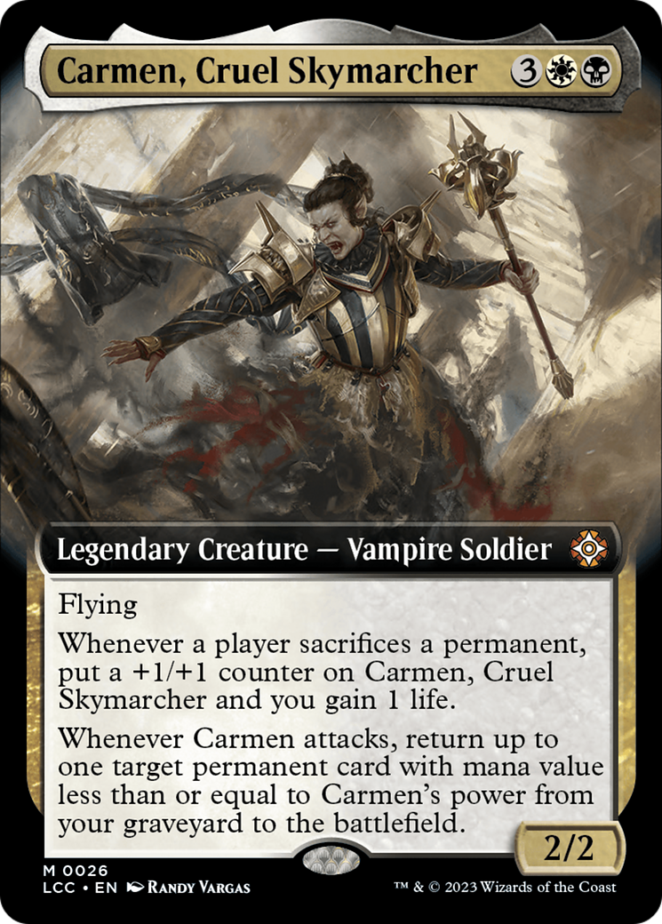 Carmen, Cruel Skymarcher (Extended Art) [The Lost Caverns of Ixalan Commander] | Eastridge Sports Cards & Games