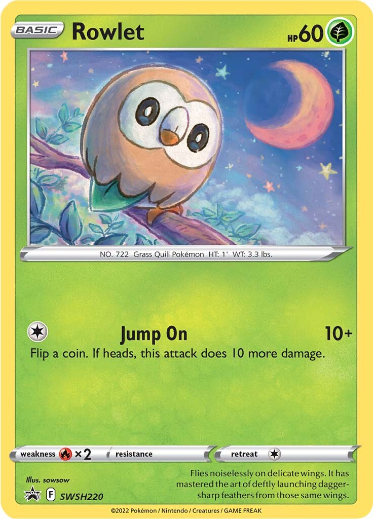 Rowlet (SWSH220) [Sword & Shield: Black Star Promos] | Eastridge Sports Cards & Games