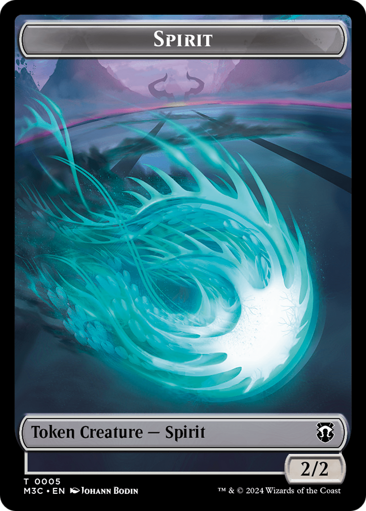 Eldrazi (Ripple Foil) // Spirit Double-Sided Token [Modern Horizons 3 Commander Tokens] | Eastridge Sports Cards & Games