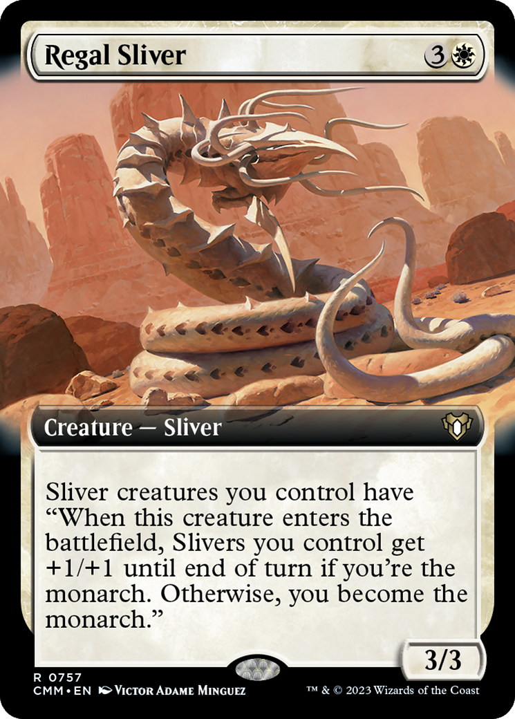Regal Sliver (Extended Art) [Commander Masters] | Eastridge Sports Cards & Games