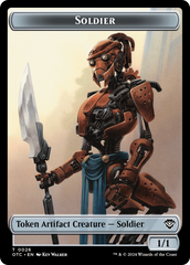 Drake // Soldier (0026) Double-Sided Token [Outlaws of Thunder Junction Commander Tokens] | Eastridge Sports Cards & Games