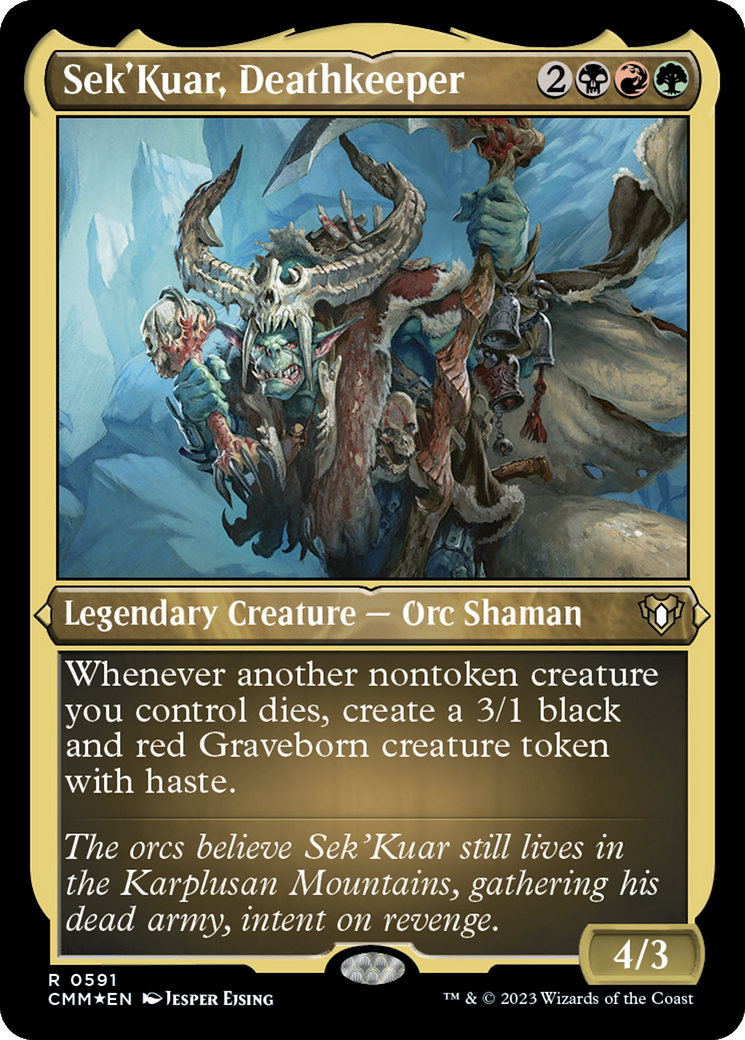 Sek'Kuar, Deathkeeper (Foil Etched) [Commander Masters] | Eastridge Sports Cards & Games