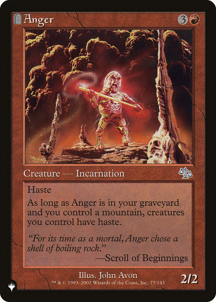 Anger (JUD) [The List Reprints] | Eastridge Sports Cards & Games